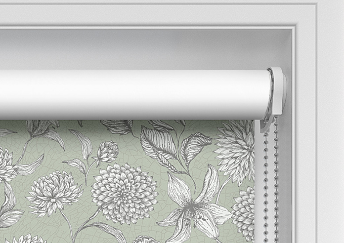 Floral Outlines, Sage Green - Twist&Fit Roller Blind - Image 11